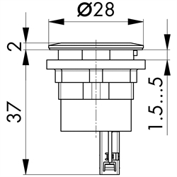 Einbaubuchse USB 3.0, Buchse A / Buchse A, gedrehte Datenleitung , Technische Zeichnung