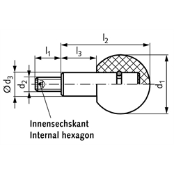 Drehbare Kugelknöpfe 3192, Technische Zeichnung